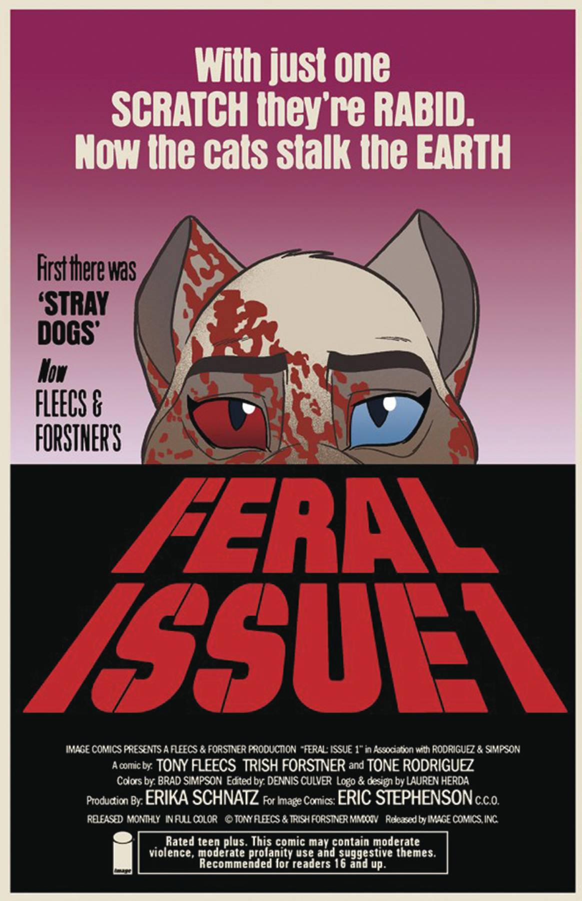 DF FERAL #1 HORROR MOVIE HOMAGE VAR FLEECS & FORSTNER SGN