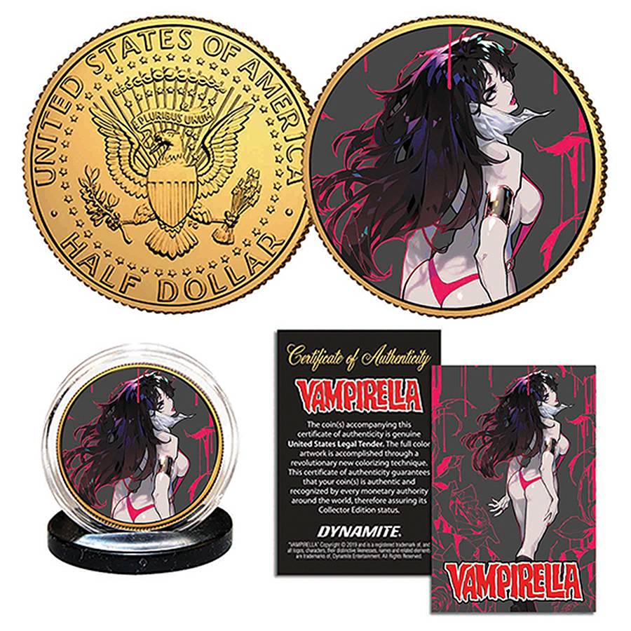 VAMPIRELLA BESCH GOLD JFK HALF DOLLAR