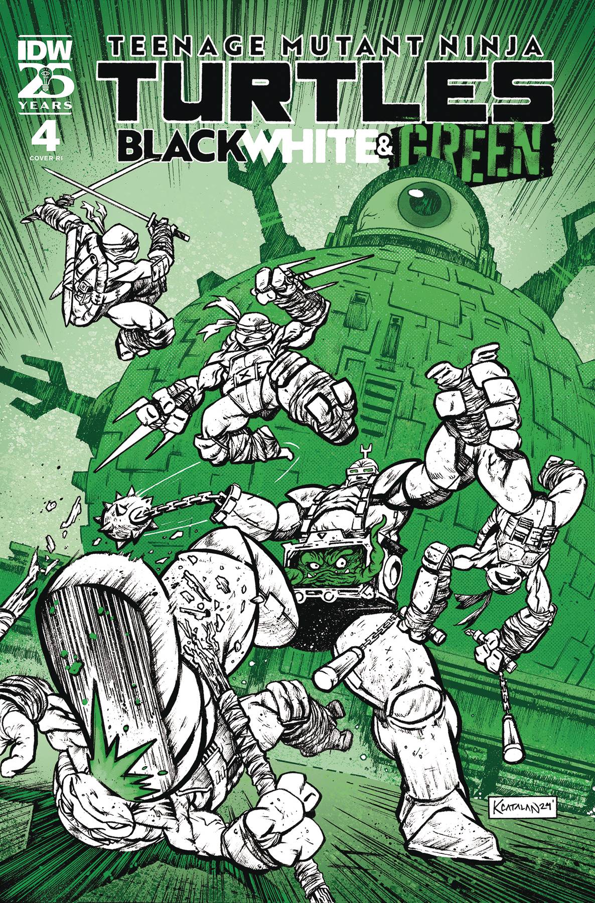 TMNT BLACK WHITE & GREEN