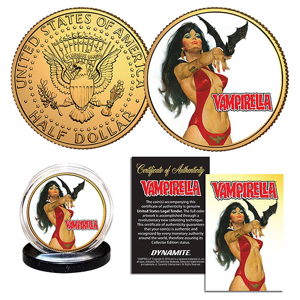 VAMPIRELLA GONZALES GOLD JFK HALF DOLLAR