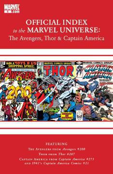 AVENGERS THOR CAPTAIN AMERICA OFFICIAL INDEX