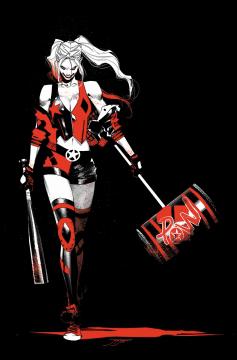 HARLEY QUINN BLACK WHITE RED TP