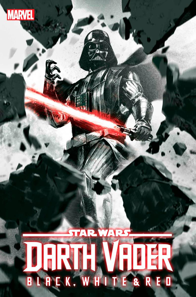 STAR WARS DARTH VADER BLACK WHITE AND RED