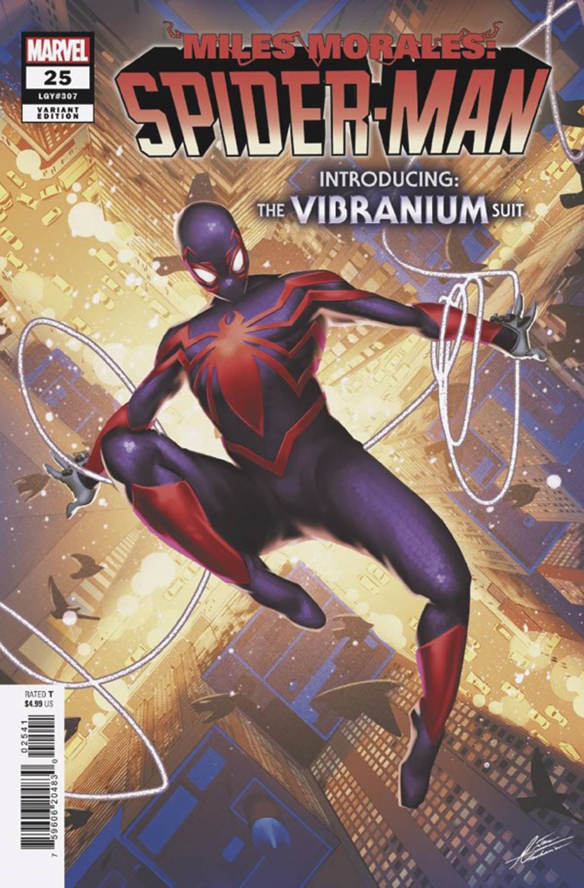 DF MILES MORALES SPIDER-MAN #25 NEW COSTUME VAR ZIGLAR SGN