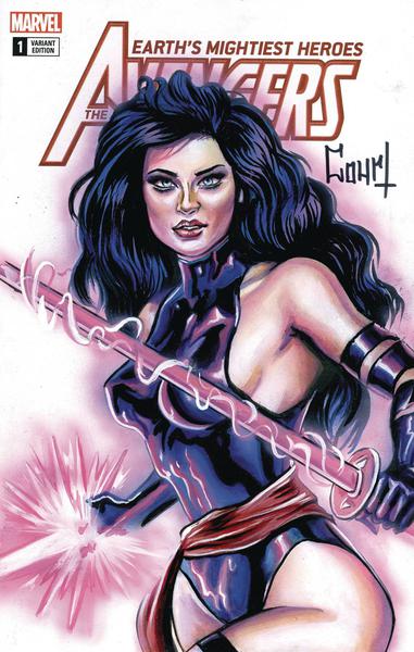 DF MARVEL CVR ART COURT SGN & REMARKED PSYLOCKE SKETCH