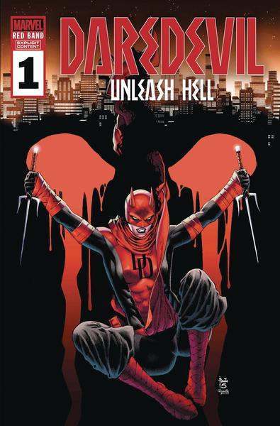 DF DAREDEVIL UNLEASH HELL RED BAND #1 SCHULTZ SGN