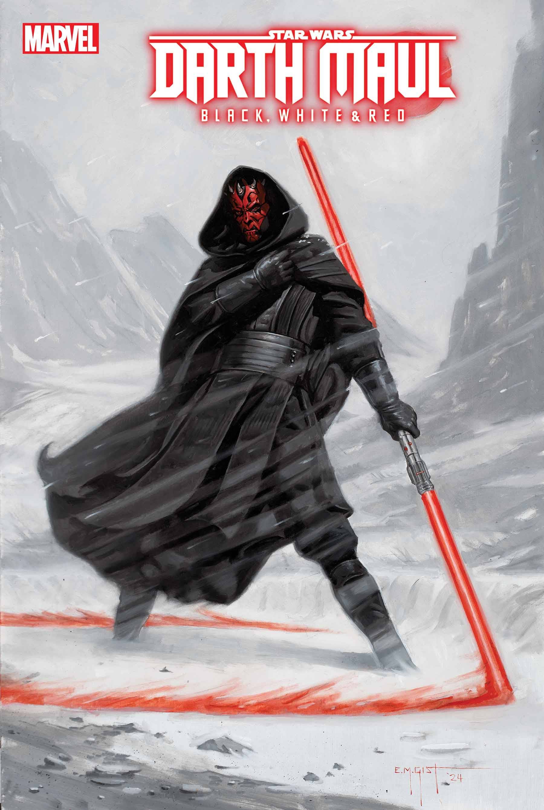 STAR WARS DARTH MAUL BLACK WHITE & RED