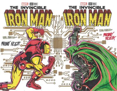 DF MARVEL TWO PIECE BLANK CONNECTING IRON MAN VS DOOM