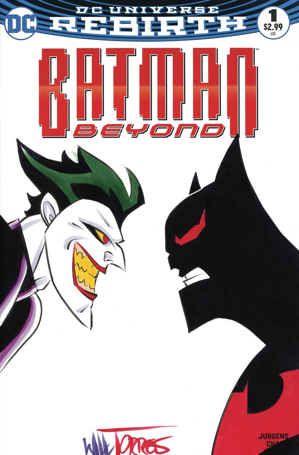 DF DC COMICS CVR ART TORRES SGN & REMARKED BATMAN BEYOND